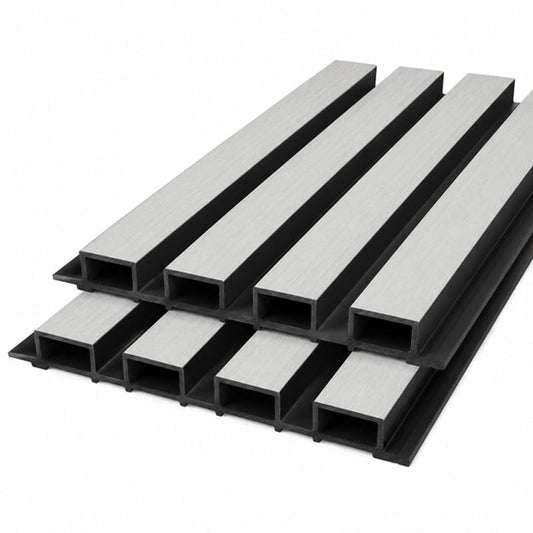 BP07 (Mist Grey) Premium Castellated PVC Composite Wall Panel