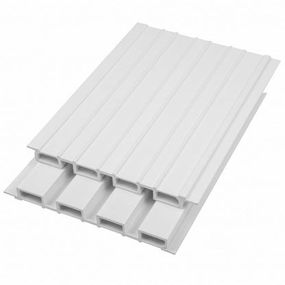 BP08 (Arctic White) Premium Castellated PVC Composite Wall Panel