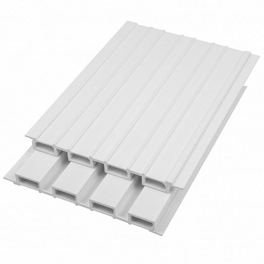 BP08 (Arctic White) Premium Castellated PVC Composite Wall Panel
