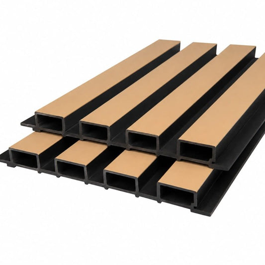 BP05 (Honey Oak) Premium Castellated PVC Composite Wall Panel