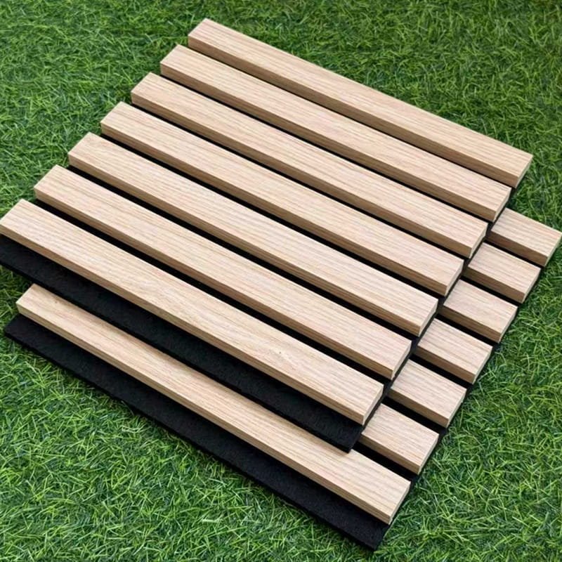 BDA04 (White Oak ) SOUND PROOF ACOUSTIC PANEL (3 Side) - 600×21×2900mm