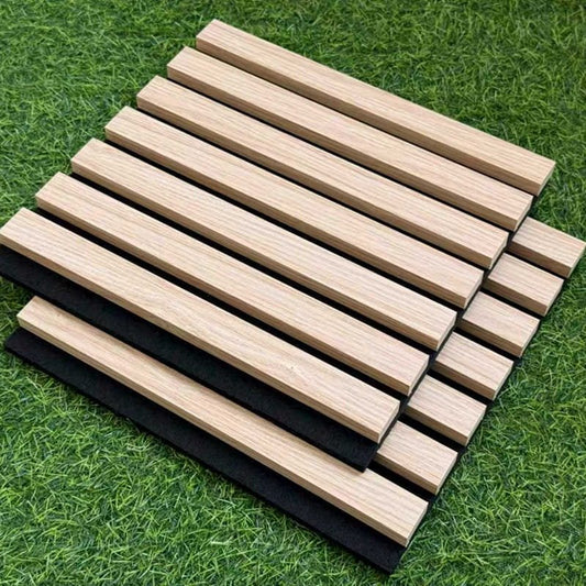 BDA04 (White Oak ) SOUND PROOF ACOUSTIC PANEL (3 Side) - 600×21×2900mm