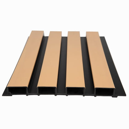 BP05 (Honey Oak) Premium Castellated PVC Composite Wall Panel