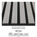 BDA09 (Mist Grey) ACOUSTIC PANEL SOUND PROOF (600x21x2700MM)