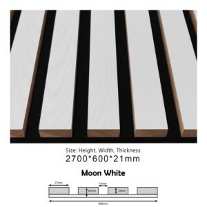 BDA11 (Moon White) ACOUSTIC PANEL SOUND PROOF (600x21x2700MM)