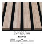 BDA08 (New Oak) ACOUSTIC PANEL SOUND PROOF (600x21x2700MM)