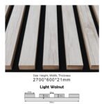 BDA10 (Light Walnut) ACOUSTIC PANEL SOUND PROOF (600x21x2700MM)