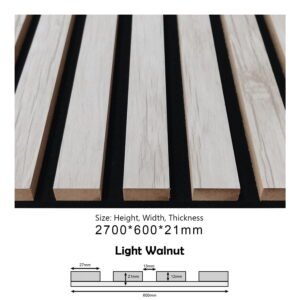 BDA10 (Light Walnut) ACOUSTIC PANEL SOUND PROOF (600x21x2700MM)